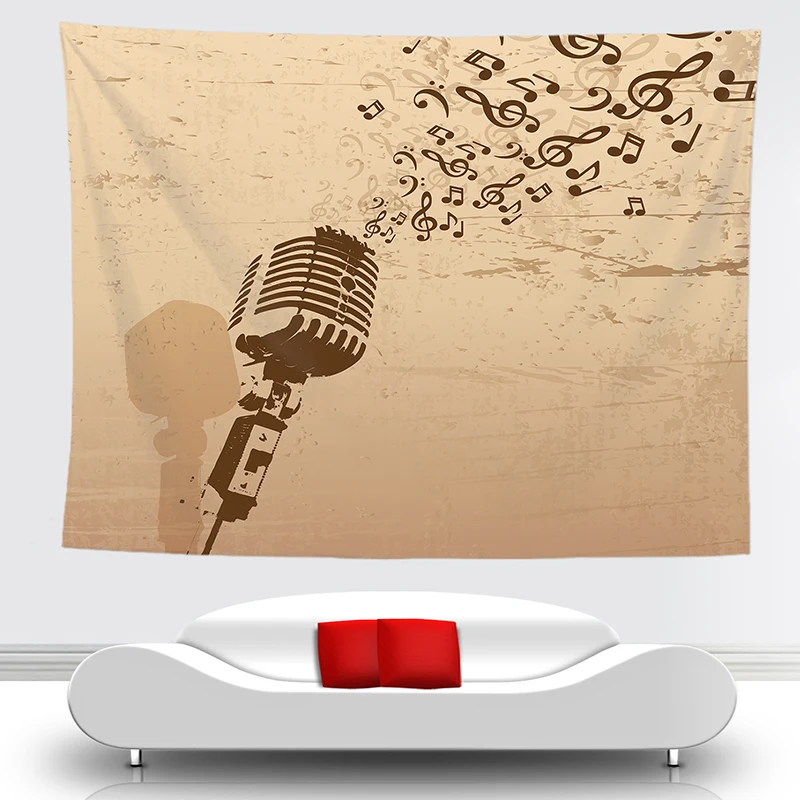 Музыкальная нотка декорацион хиппи гобелен белый Настенное подвесное одеяло для