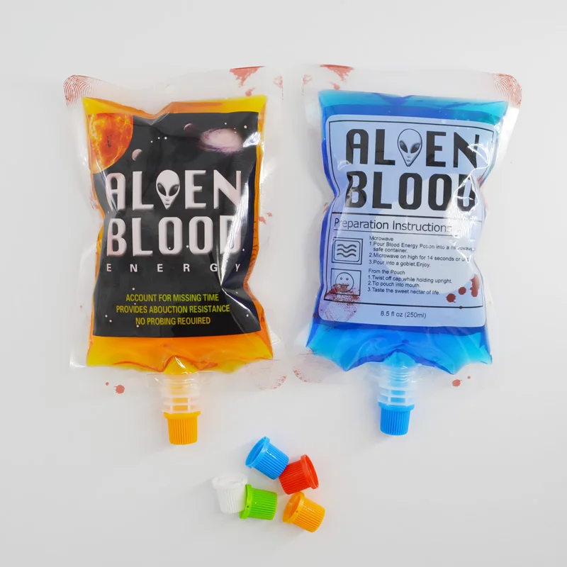 100 шт. пустой крови вампира носик мешок соковыжималки для питья через соломинку