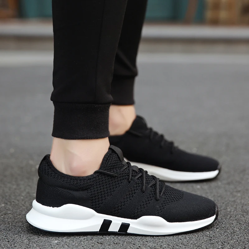 Black Мужская обувь; коллекция года; Летняя обувь; кроссовки; Zapatillas Deportivas Hombre; дышащая повседневная обувь; Sapato Masculino Krasovki - Цвет: Black