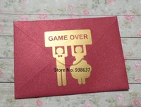 24 game over stickers with bride and groom funny wedding invitation decor engagement party envelope seal game over decals zb176