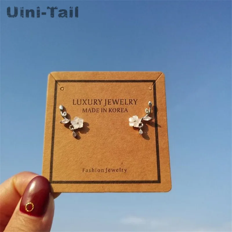 Серьги Uini Tail новинка яркие серьги в виде цветка с натуральной ракушкой ручная