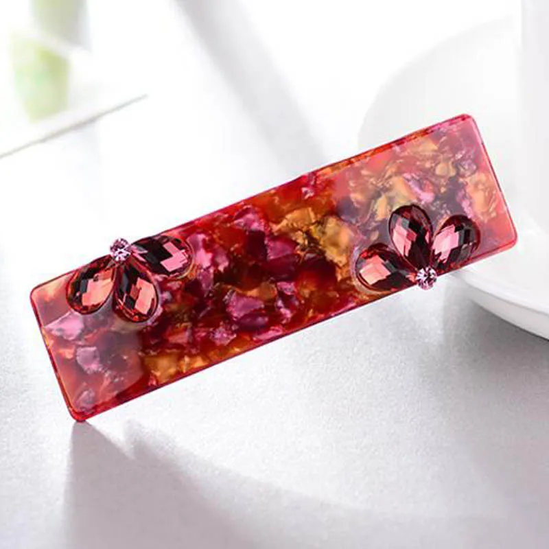 Высокое качество целлюлоза ацетат кристалл французский волос заколка для