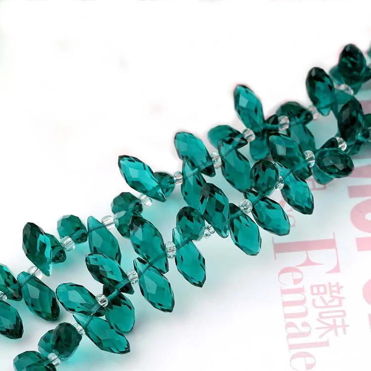 95 шт. стеклянные бусины в форме капли 6 х12 мм|beads for jewelry making|hole beadsdrop beads |