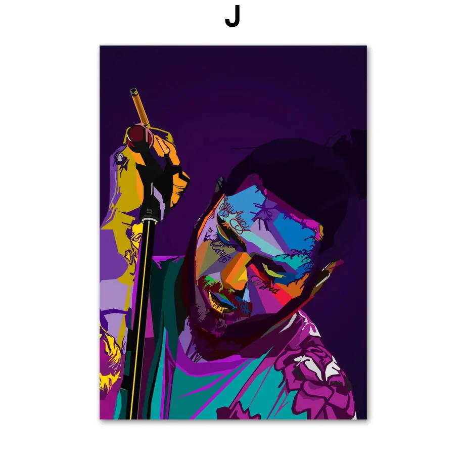 J Lil открытым, рэпер Тайлер XXXTentacion Wall Art Холст Картина Nordic Плакаты и принты настенные картины для Декор в гостиную - Цвет: J