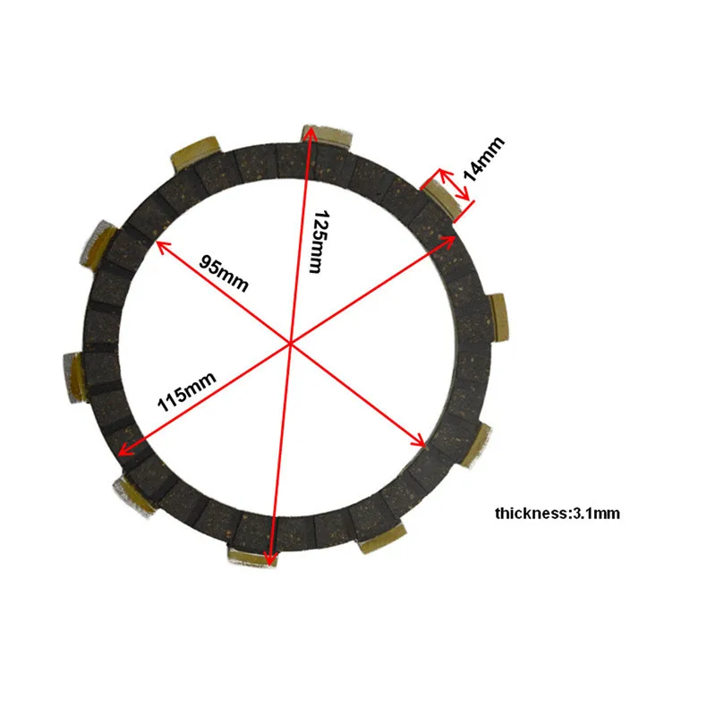 Детали двигателя мотоцикла комплект фрикционных тарелок сцепления для YAMAHA FZR400 FZR