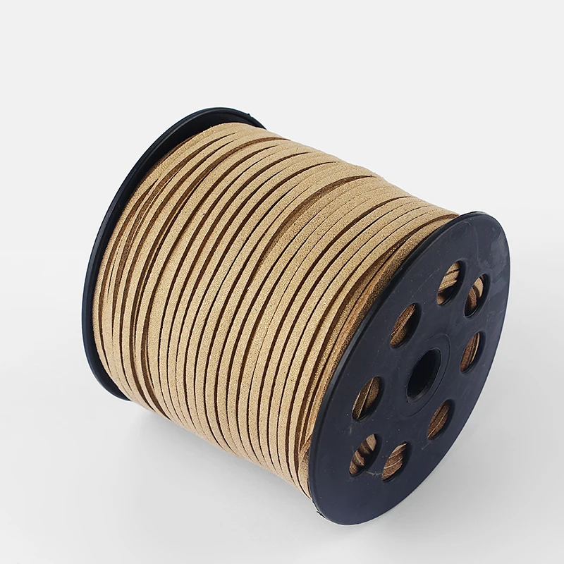 90 м/рулон многоцветный замшевый Кожаный Шнур Ювелирные изделия Аксессуары для