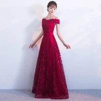 bride wedding evening dress red lace qipao long princess prom gown sexy cheongsam modern chinese dress oriental style dresses
