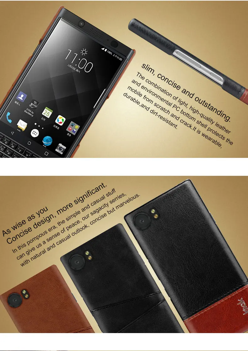 Для BlackBerry KEYone чехол iMak Ruiyi крокодил тонкий чехол для телефона для BlackBerry DTEK70 чехол