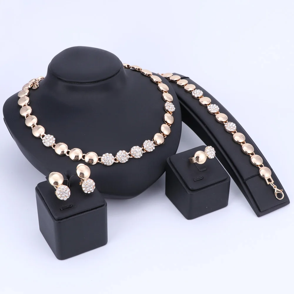 Женский комплект ювелирных изделий из африканских бусин хрустальное ожерелье