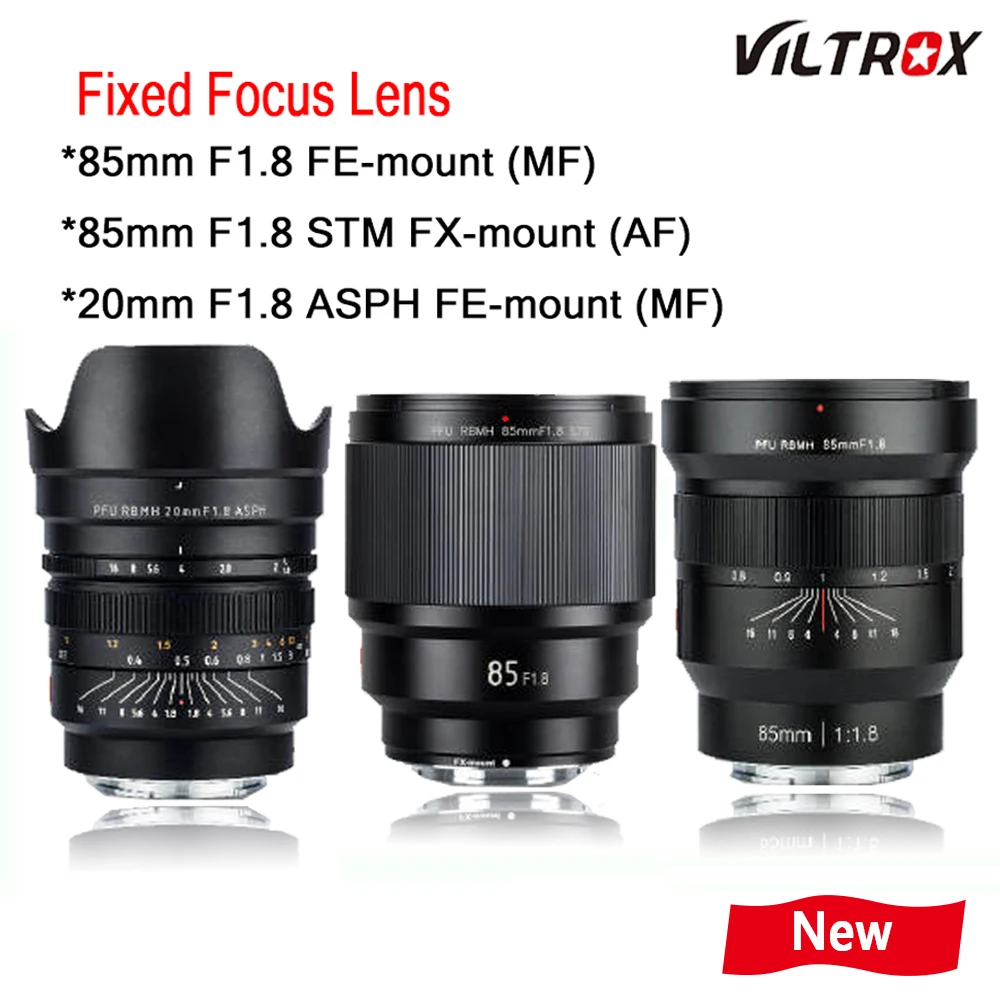 Объектив VILTROX 20 мм 85 f/1 8 AS ED UMC широкоугольный объектив с фиксированным фокусом F1.8