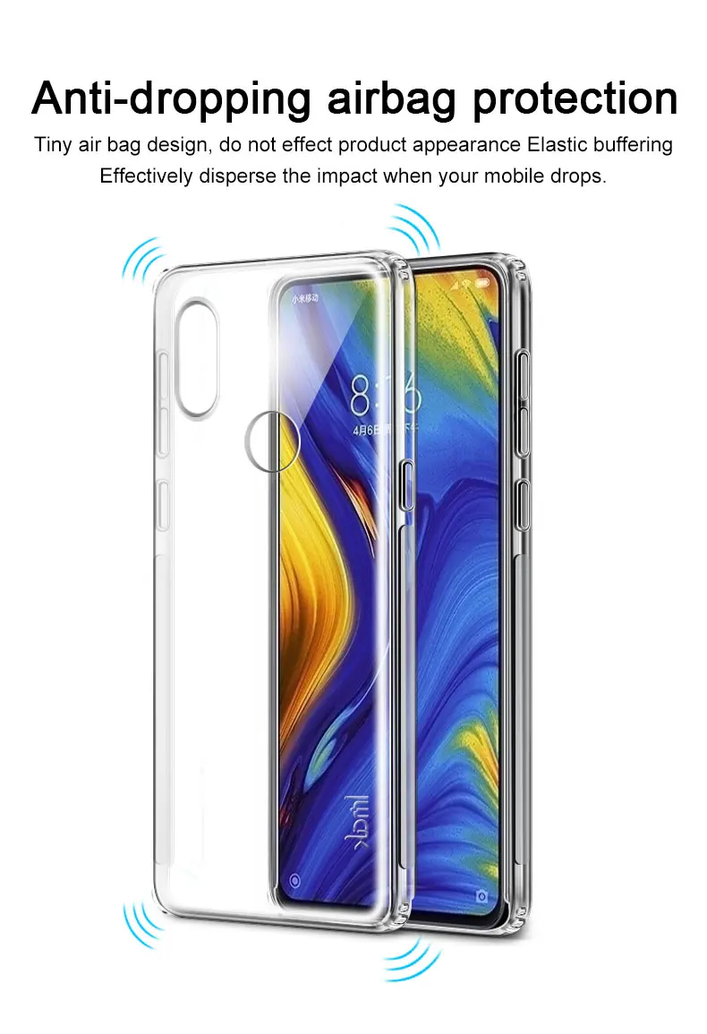 Imak for Mi MIX3 TPU Airbag Steelth Anti-drop Case Xiaomi Soft Silicone + Screen Film |