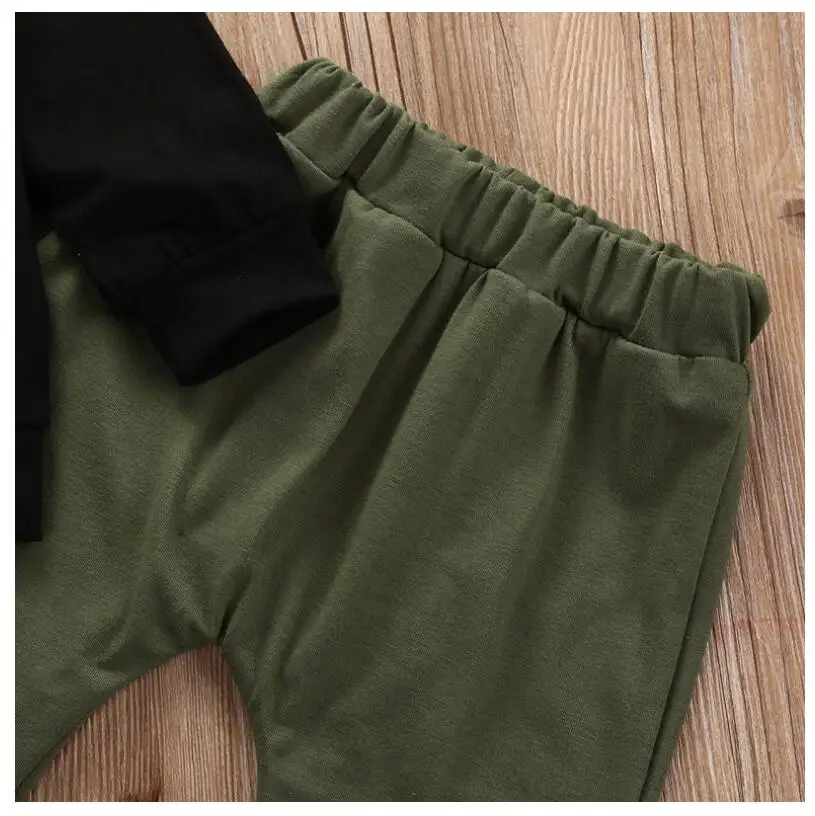 Baby Clothing Sets Kids Newborn baby Boys Girls Long Sleeve Letter T-shirt +cotton Pants Infant Clothes Outfits 0-24M |
