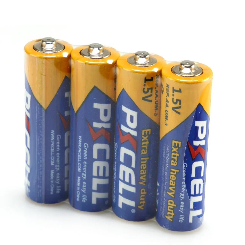 PKCELL 8 шт. R6P 1 5 в AA сверхмощные карбоновые-цинковые батареи aa UM-3 Battery | Электроника
