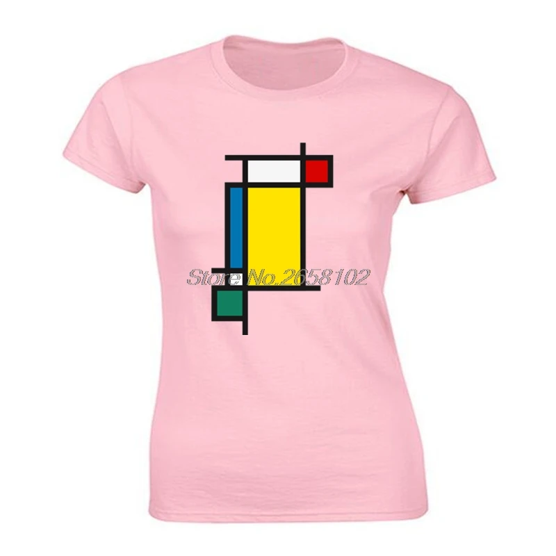 Футболка Mondrian женская с круглым вырезом хлопок короткий рукав топ