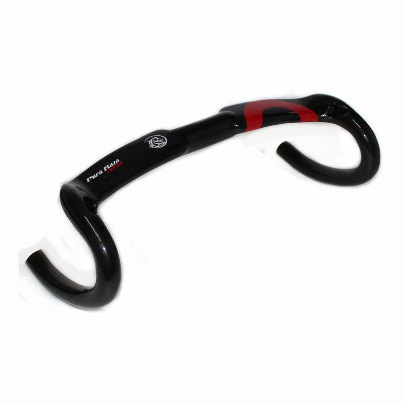 Руль для шоссейного велосипеда из полного углеродного волокна / с разбитым ветром, установленный на гоночном спортивном велосипеде, 400 мм 420 мм 440 мм c-c on.