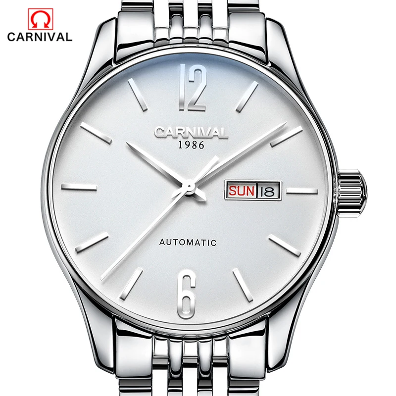 

2018 New Fiesta Automatic Top Brand Watches Men's Business Stainless Steel Watches relogio luminous waterproof watch reloj hombr