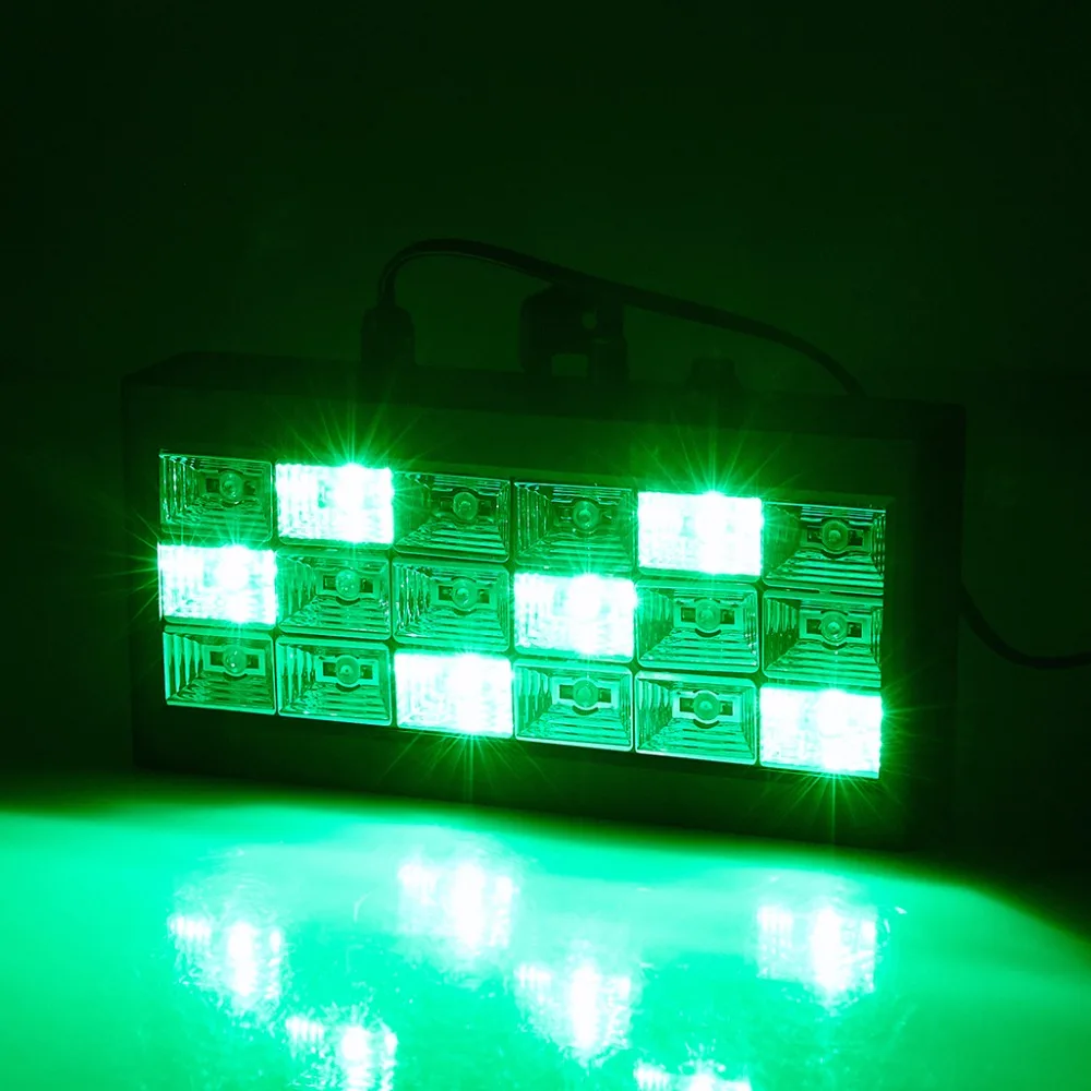 HNGCHOIGE 18 светодиодный RGB/белый светильник-проектор стробоскоп светильник для DJ Club Disco KTV вечерние шоу US/EU Plug 0-25W