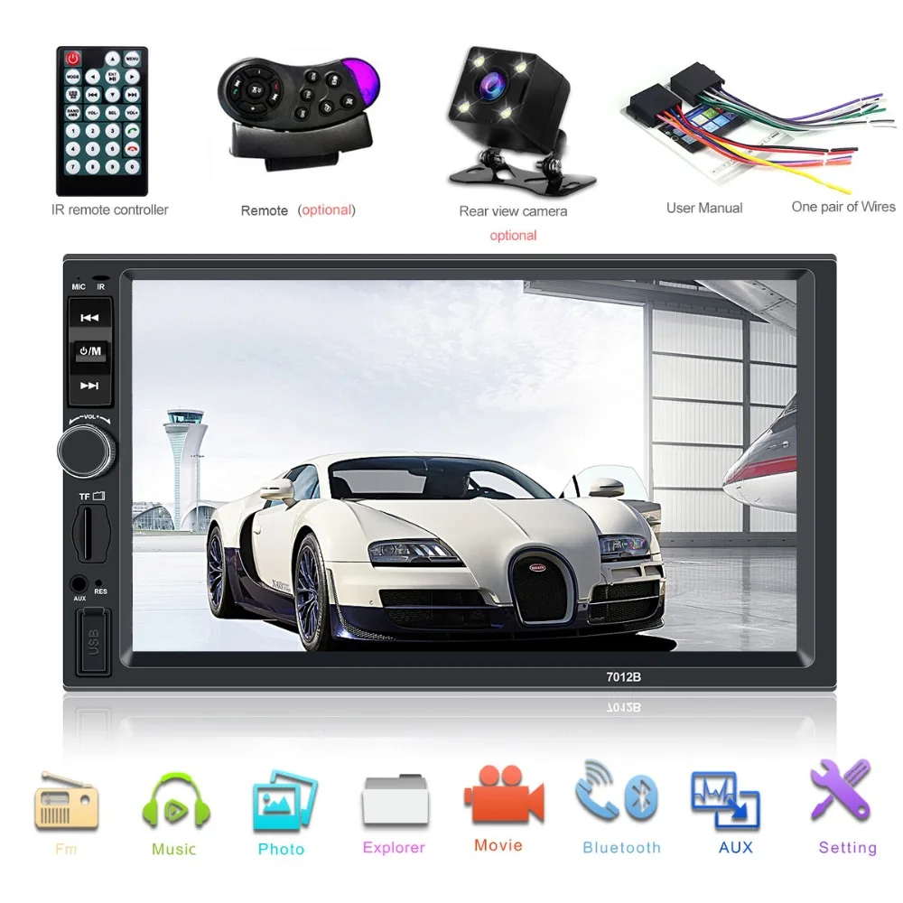 2 Din Автомобильная магнитола Bluetooth 2din 12 v игрок 7 &quotHD Сенсорный экран MP3 MP5 Авто