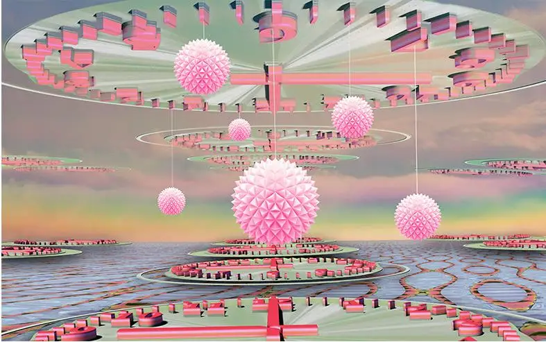 Современные модные нетканые обои яркое время и пространство 3d настенные фрески ТВ обои для гостиной спальни