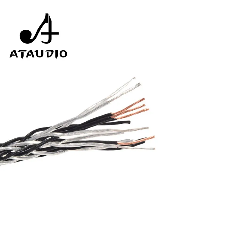 Кабель Динамика ATAUDIO Hi Fi высококачественный Гибридный OCC посеребренный объемный