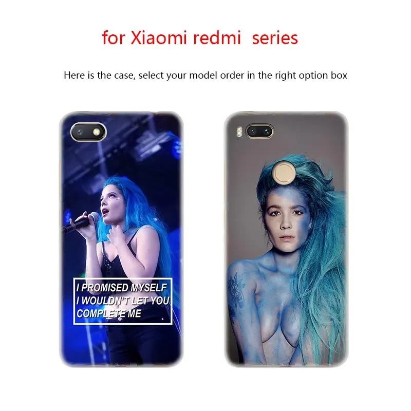 Чехол аниме для Xiaomi Mi 10 8 A2 A3 CC9 Lite 9 Note Pro a1 a2 5x 6x best singer halsey|Бамперы| |