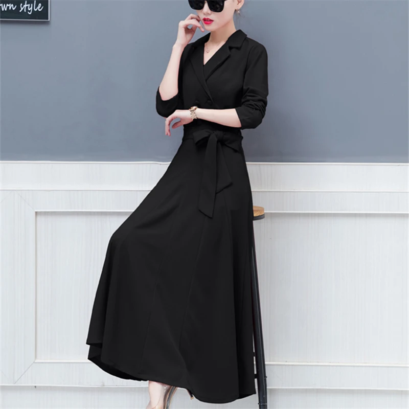 Women Dress Elegant Spring Autumn New Long sleeve Red Black Plus size Vestidos Dresses Robe Femme Party | Женская одежда