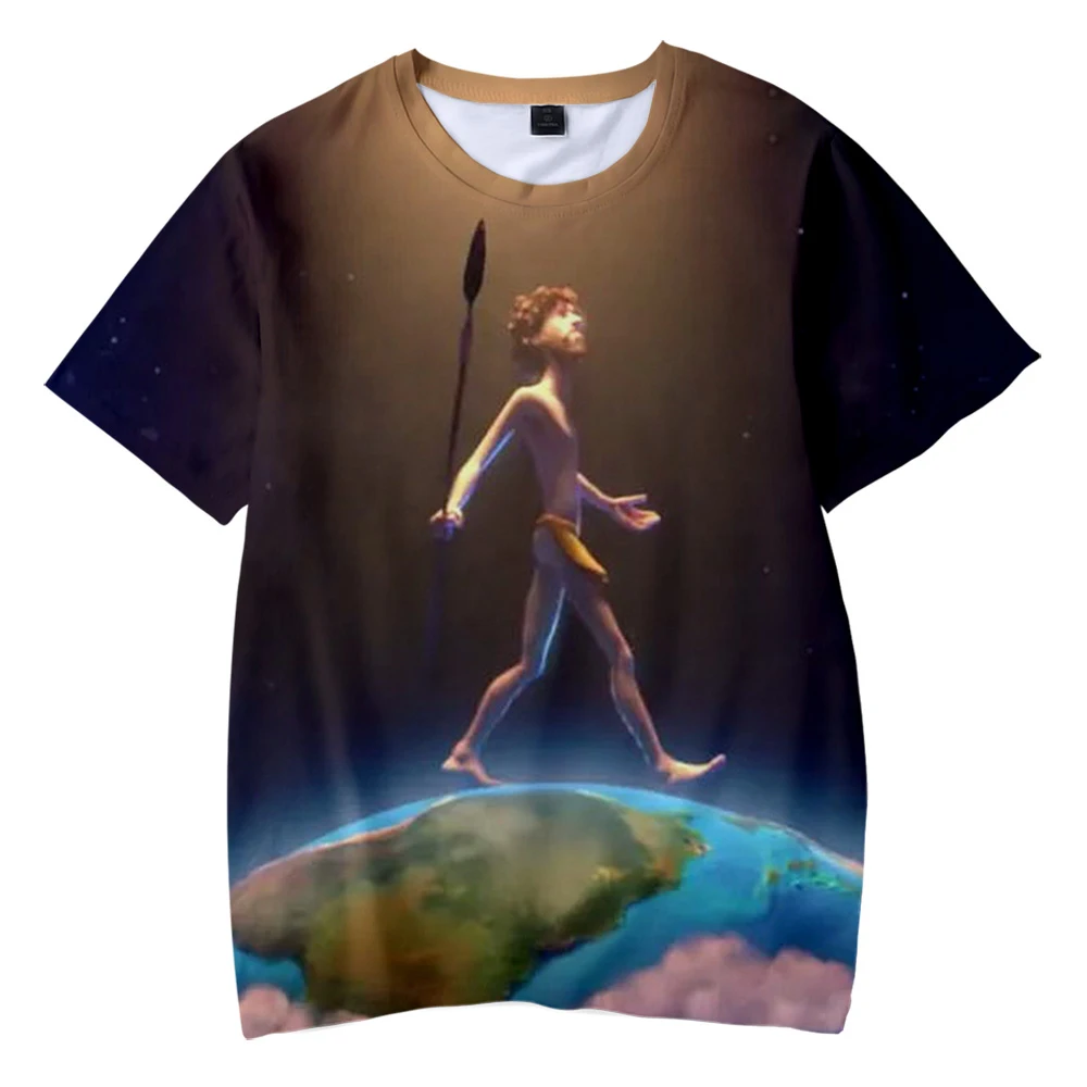 Летняя футболка для мальчиков frdun Tommy 2019 LIL DICKY earth Детская с 3d принтом и девочек