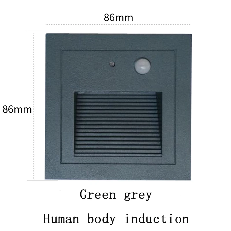 Green-sensor Водонепроницаемый светодиодный Сенсор наружное освещение для садовых дорожек лампа Whit IP65 Алюминий квадратные настенные светодиодные фонари для дома и сада для дорожек и улиц патио - Испускаемый цвет: Green-sensor
