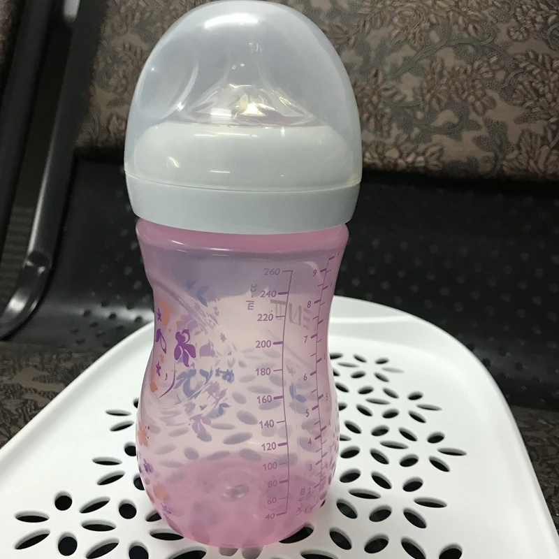 AVENT натуральная бутылочка для кормления Avent бутылочки с широким горлышком 1 м+/9 унций 260 мл розовый/синий