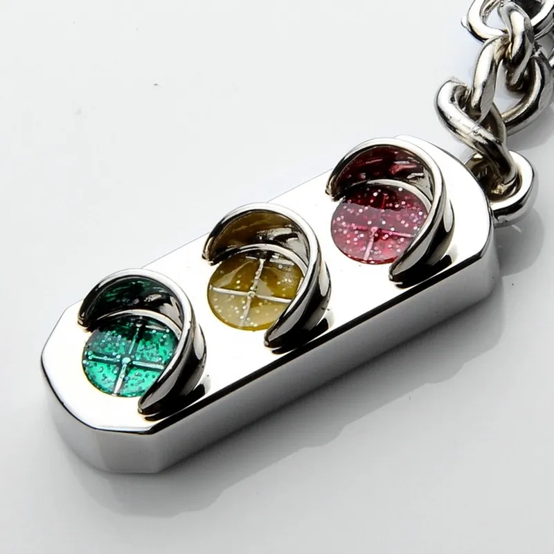 3D брелок для ключей с красным и зеленым светом автомобиля сигнальная лампа