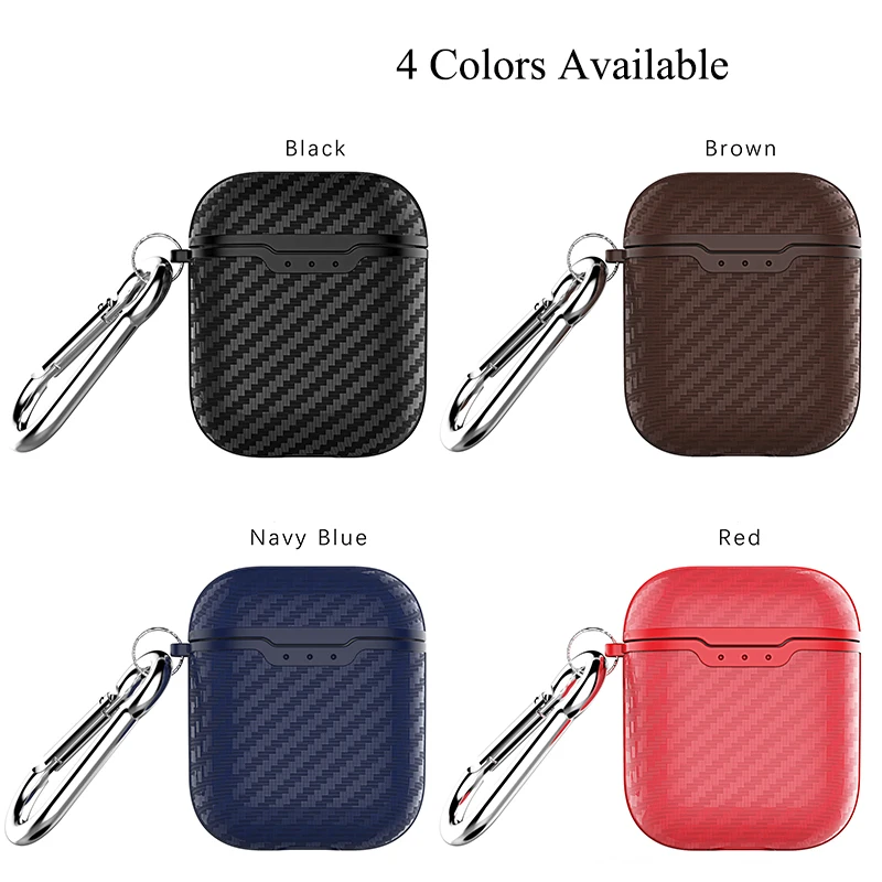 

Retro Business Carbon Fiber Earphone Case for Airpods 1 2 Cases Soft TPU Full Protective Case for Airpods 2 Shockproof Cover