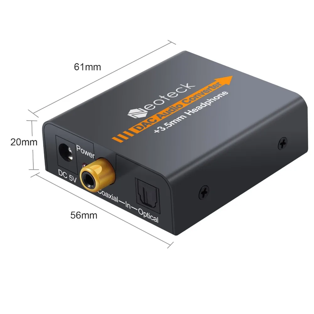 ESYNiC цифро-аналоговый Aduio DAC конвертер DC 5 в коаксиальный Оптический Toslink RCA R/L для HD