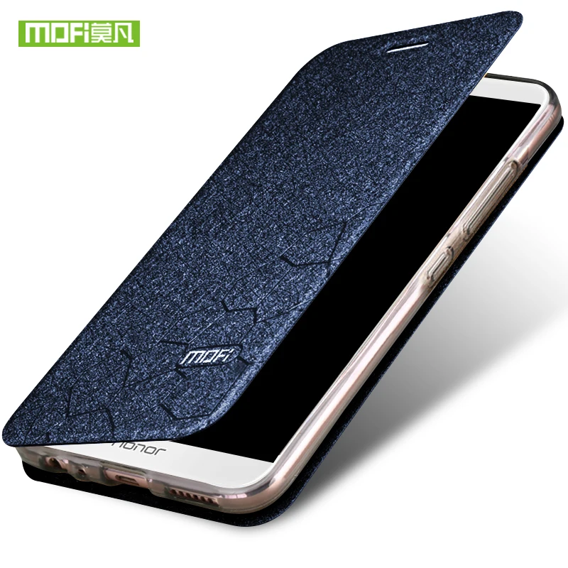 Оригинальный mofi новый для huawei honor 7x чехол силиконовый роскошный Флип кожаный 360