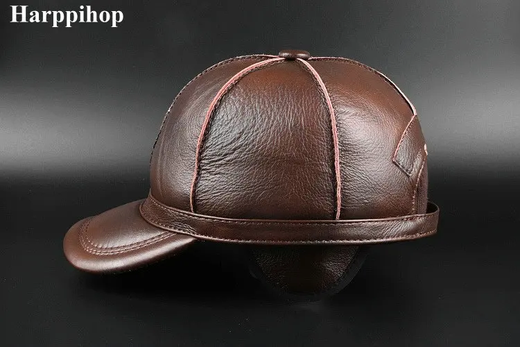 Бейсболка из натуральной кожи для мужчин и женщин регулируемая теплая Кепка
