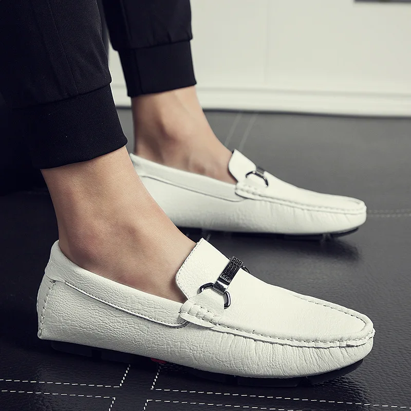 

AKZ Mens Loafers New Spring Summer High Quality PU Leathe Breathable Casual Shoes for Man light Comfortable Classic Work shoes