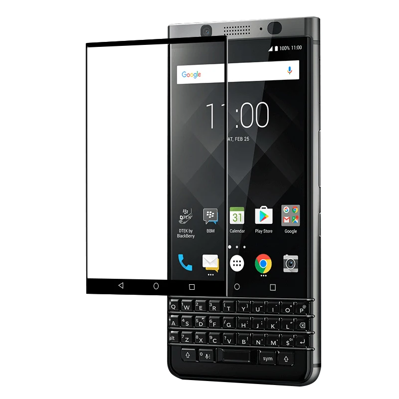 Black Премиум полное покрытие 3D изогнутые края стеклянная пленка для Blackberry DTEK 70 Mercury KEYone Защитная пленка для экрана Закаленное стекло пленка - Цвет: Black