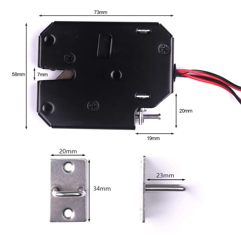 1 шт. DC12V 2A мини электромагнитные дверные замки энергосберегающие Магнитные Смарт