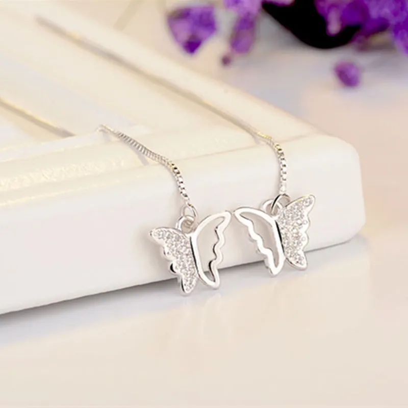 

Chereda Lovely Butterfly Shape Drop Earrings Gold Earring For Women Cute Animal Female Lady Jewelry Accessories