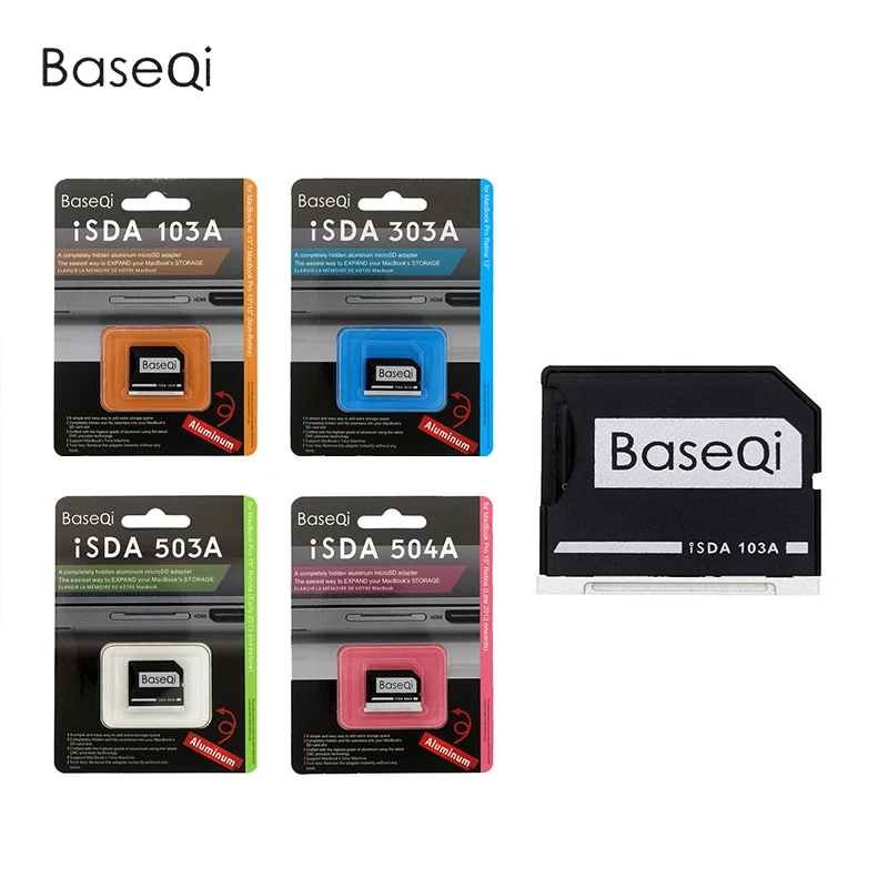 Оригинальный алюминиевый адаптер для Micro SD /TF карт BaseQi NinjaDrive Macbook Pro Retina 13/15 дюймов