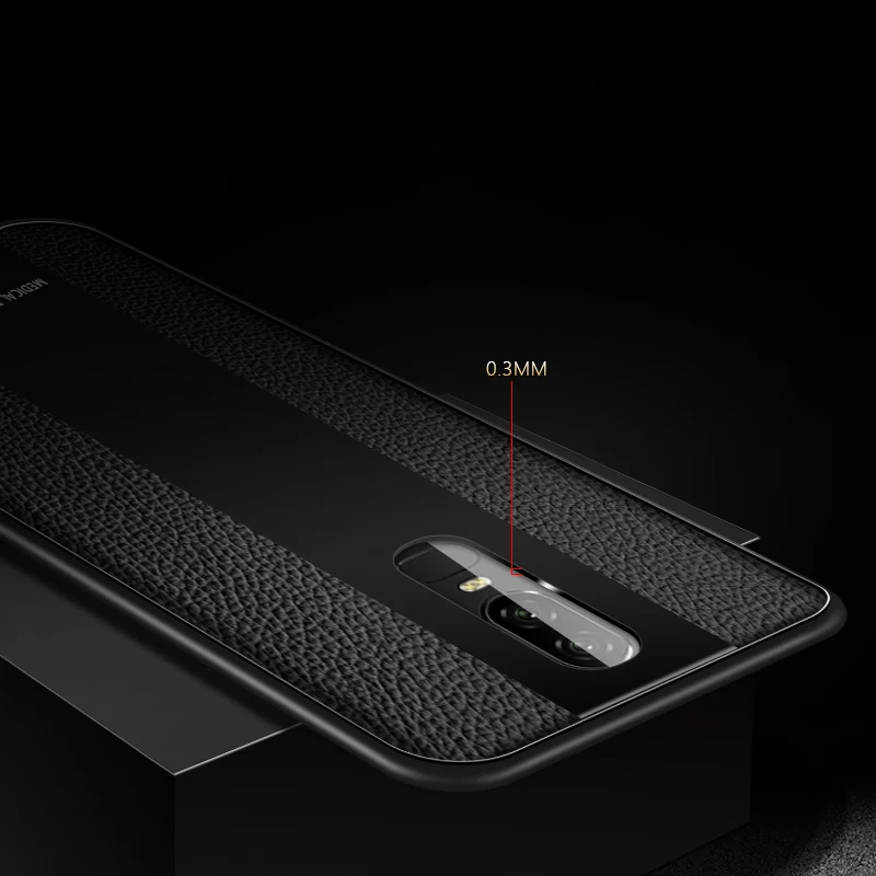 Luxury TPU Soft border Glass phone Cover Case For One plus 6 Shockproof PU Leather oneplus 1+6 |