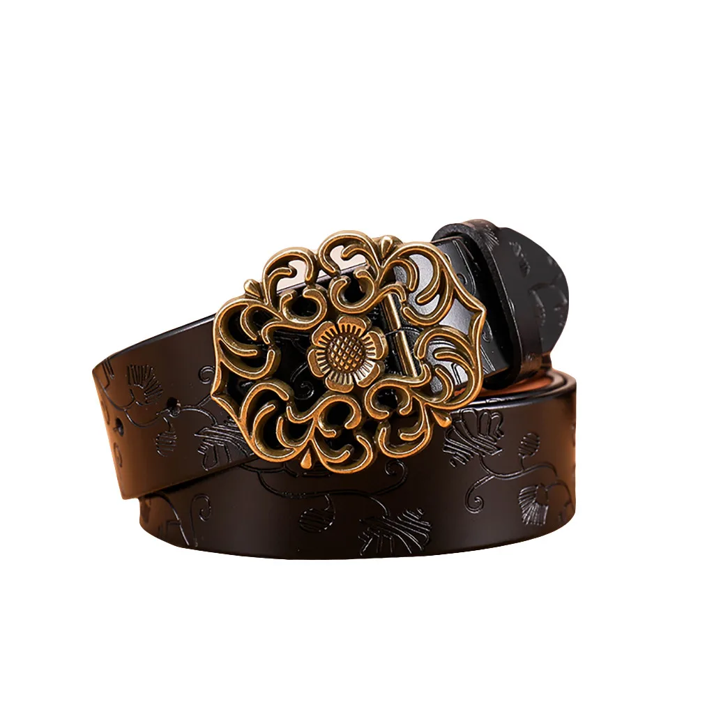 Женские винтажные ремни SAGACE роскошные брендовые из натуральной кожи с пряжкой и