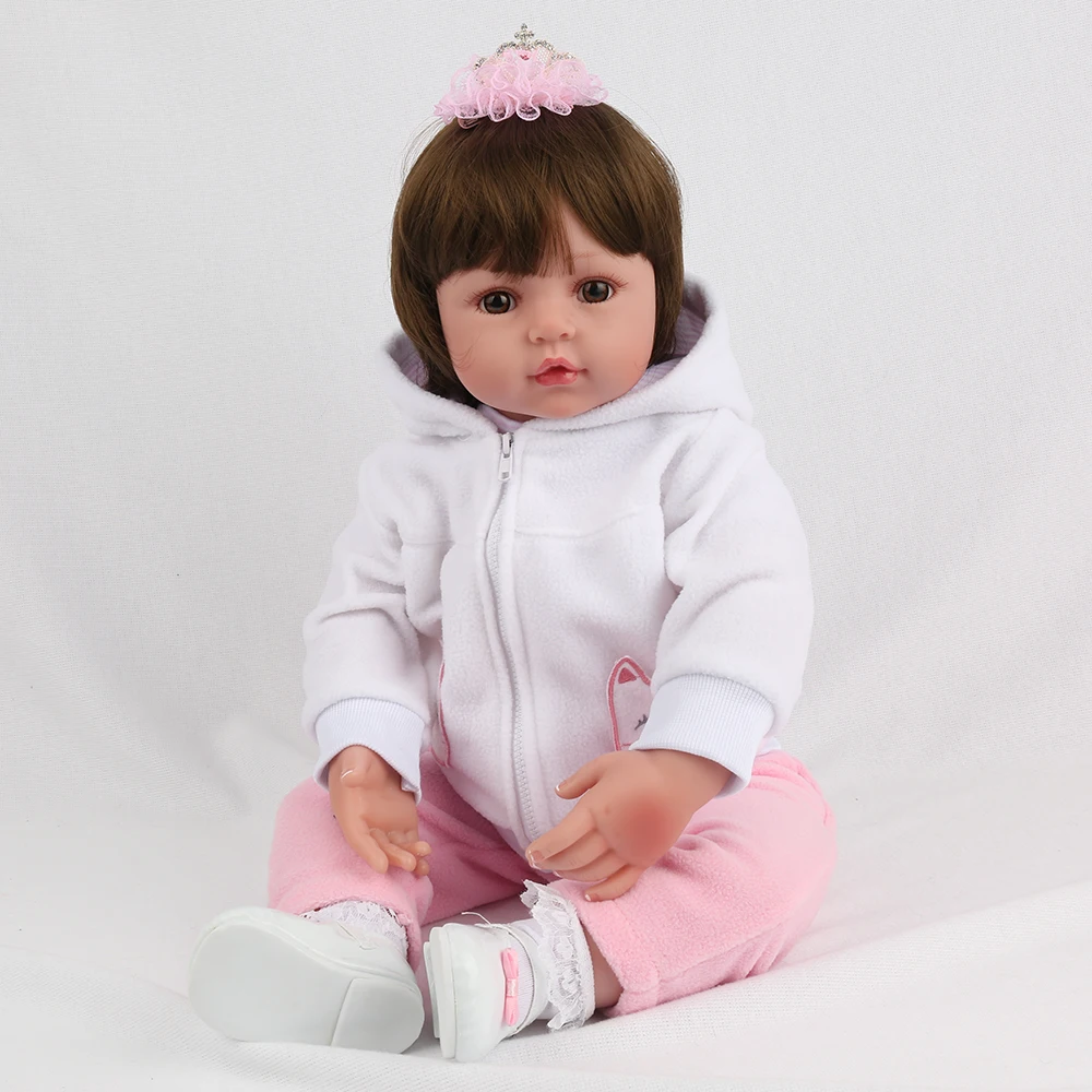 

Кукла реборн силиконовая, Реалистичная Мягкая тканевая кукла-младенец, для новорожденных девочек, подарок на день рождения, 55 см, 22 дюйма