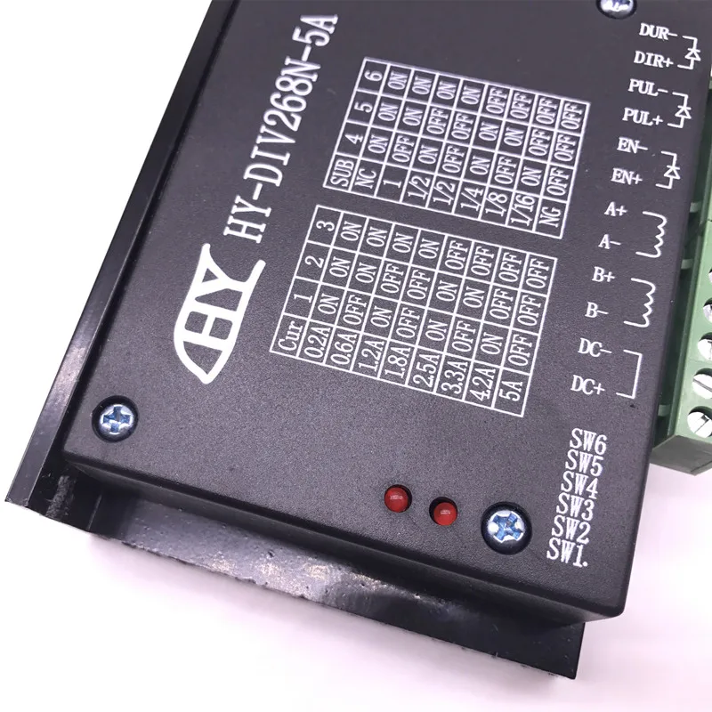 ЧПУ одноосный TB6600 HY-DIV268N-5A 0,2-5A двухфазный гибридный шаговый двигатель контроллер