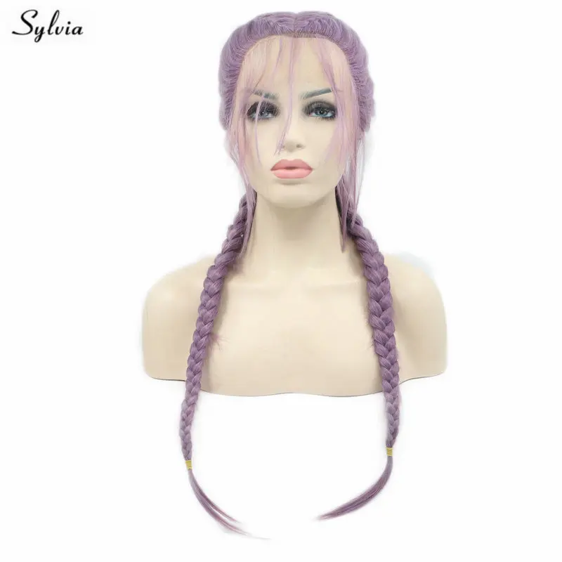 Sylvia микс фиолетовый Лавандовый 2x твист косички парик Длинные Синтетические