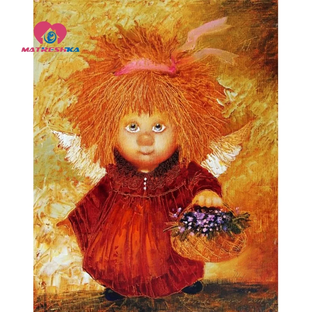 Алмазная вышивка с ангелами для детей мозаика рисунком 5D картины стразы алмазная