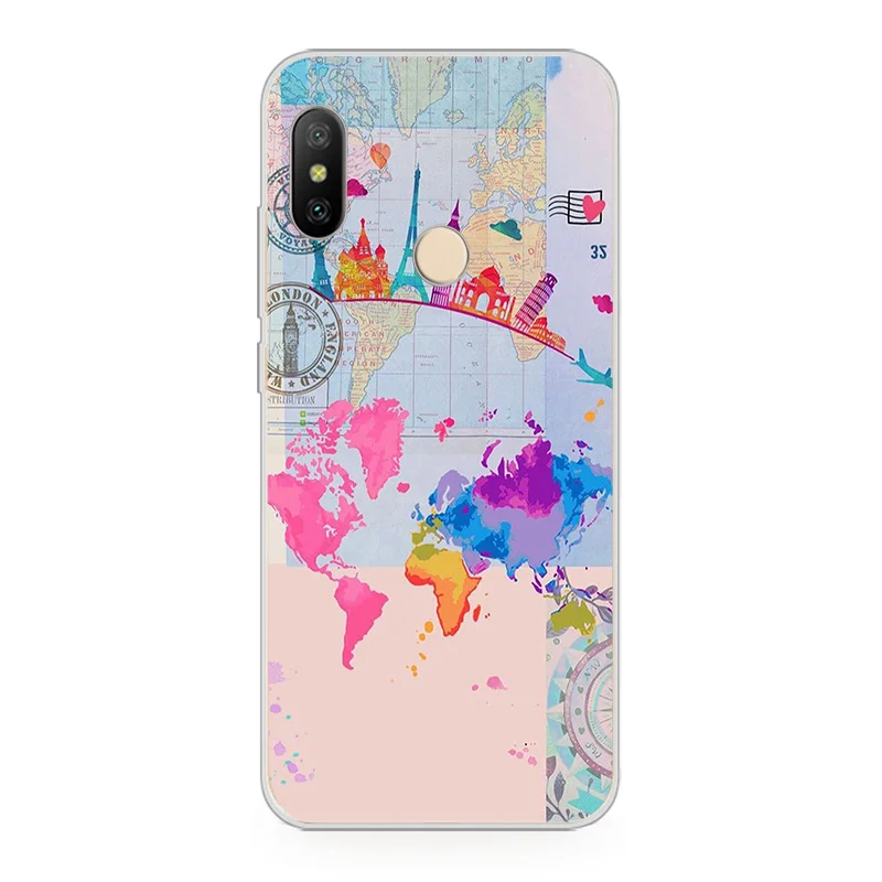 Ciciber чехол для телефона Xiaomi Redmi Note 7 6 5 5A 4 4X 3 Pro Мягкий ТПУ S2 5Plus 6A 4A 3S Y1 Lite карта мира |