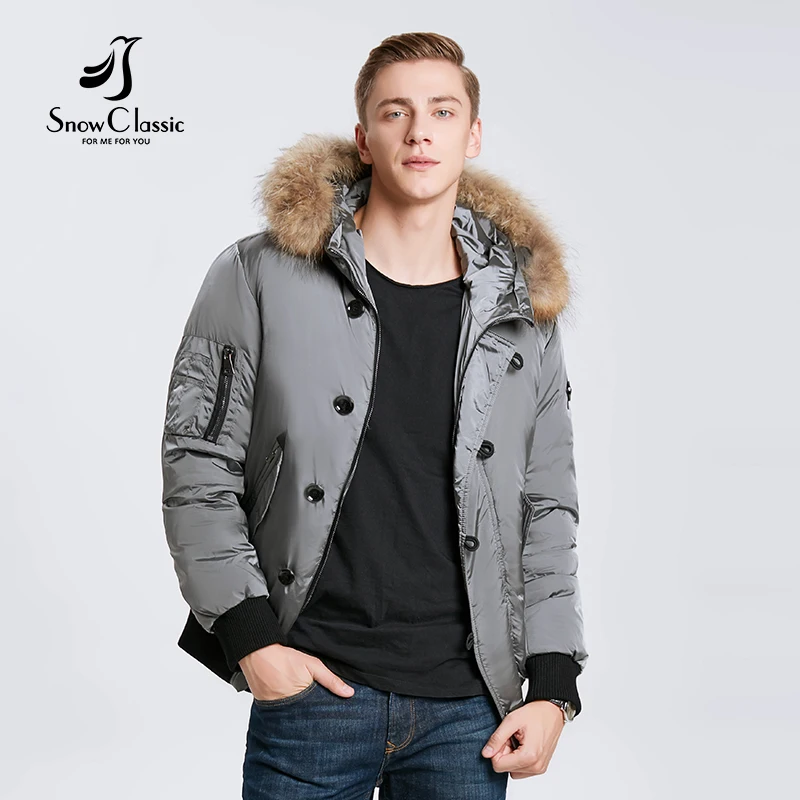 Snowclassic зимние мужские куртки для волос сгущающие теплые модные деловые случайные портье секция больших ярдов ветра 17533