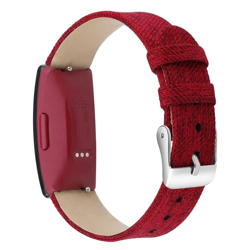 Холст кожаный браслет ремешок для Fitbit Inspire/Inspire HR Smartwatch Замена нейлоновая