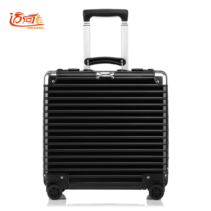 100% metal aluminum magnesium alloy maleta valise cabine busy board vintage suitcase luggage 16inch 18 inch retro spinner travel | Багаж и