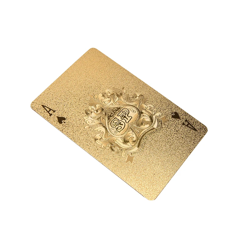 

HOT 1Set Gold Foil Poker Golden Poker Cards Waterproof Playing Cards Gold Color Playing Cards Entertainment Table Games